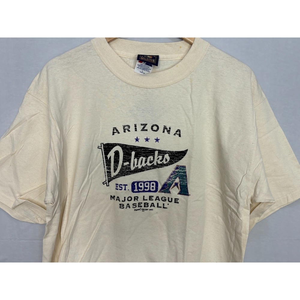 Arizona Diamondbacks Majestic MLB 1998 Shirt Mens Beige Large Vintage NWT Retro